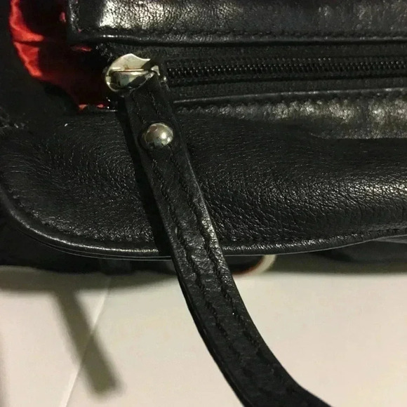 Michael Rome black pebbled leather shoulder bag - Picture 6 of 8